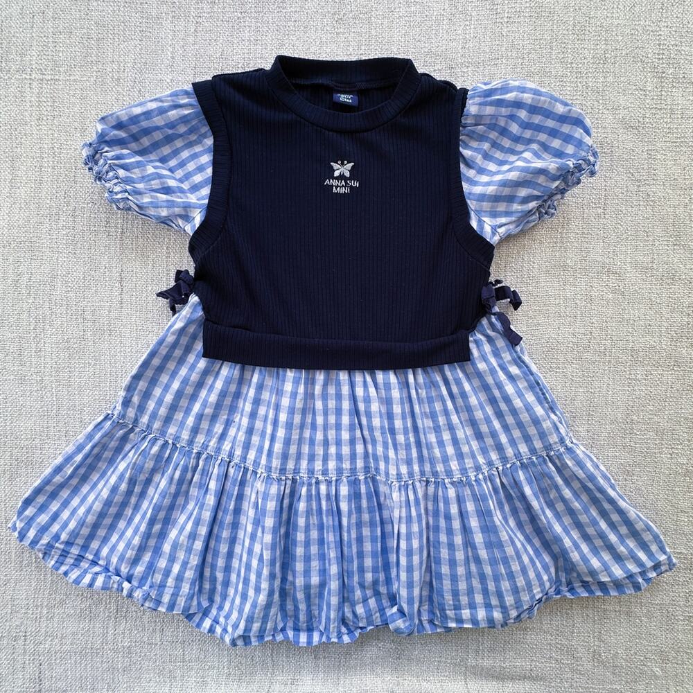 Anna Sui Mini Blue Dress GUC 5